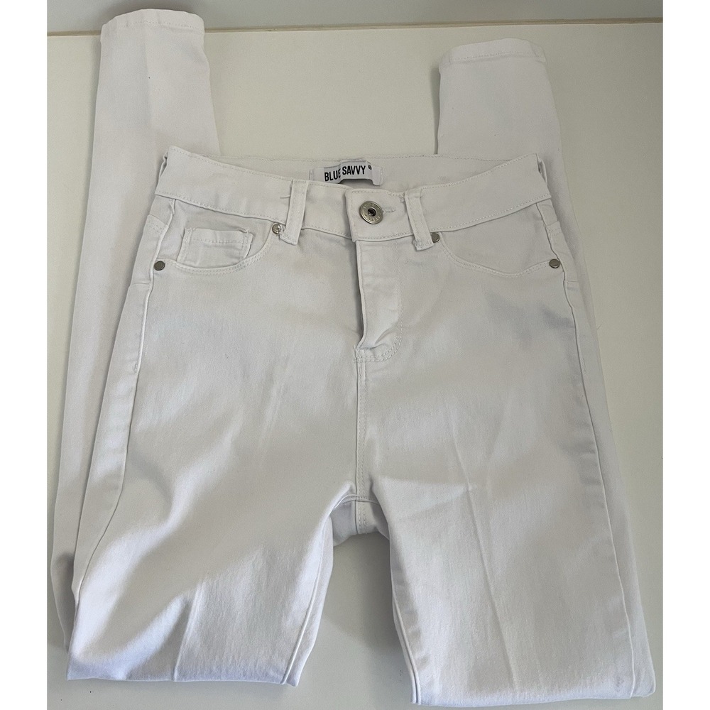WHITE " Blue Savvy" Skinny Leg Jeans Size 5/27 Juniors